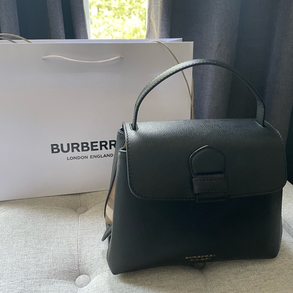 Burberry Banner Leather /House Check Bag Burberry Handbag / Crossbody